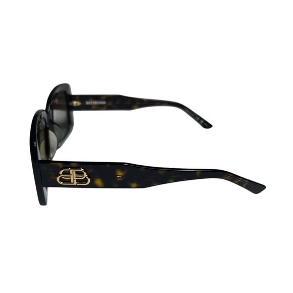 NWOT Balenciaga BB0048S Havana Tortoise Shell Rectangle Square Sunglasses - Picture 5 of 8